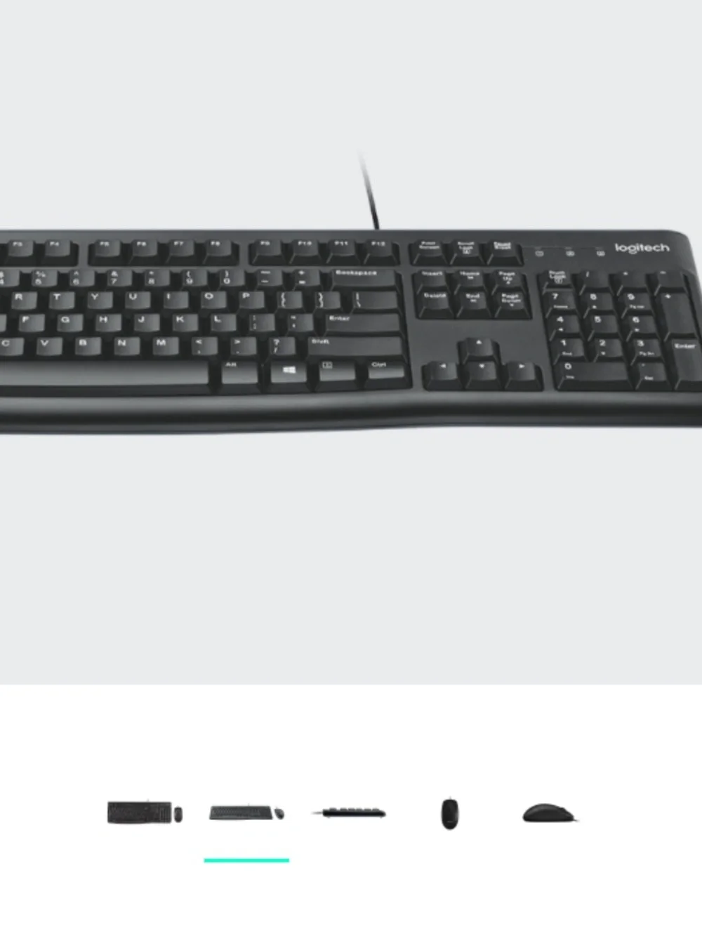 Logitech MK120 Wired USB Keyboard and Mouse Combo Desktop Set Black NEW IN BOX